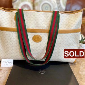 Vintage Micro GG Web Tote